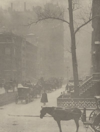 Gatan, Fifth Avenue av Alfred Stieglitz