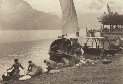 Tvätterskor vid Comosjön av Alfred Stieglitz