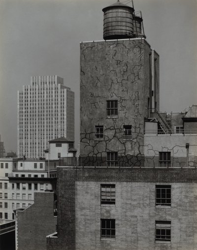 Vattentorn och Radio City, New York av Alfred Stieglitz