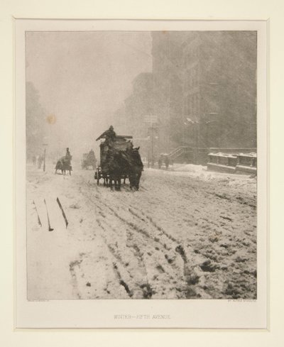 Vinter - Fifth Avenue av Alfred Stieglitz
