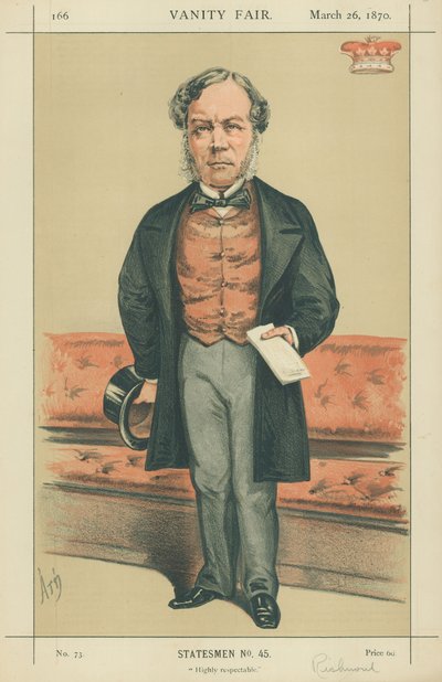 Viscount Ranelagh, Mycket respektabel, 26 mars 1870, Vanity Fair-karikatyr av Alfred Thompson