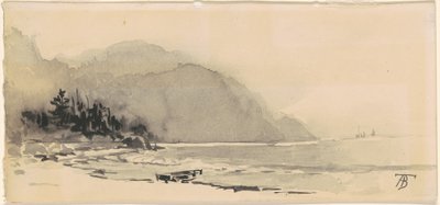 Båt på stranden av Alfred Thompson Bricher