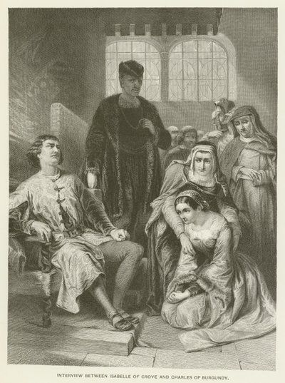Intervju mellan Isabelle av Croye och Charles av Bourgogne av Alfred W. Elmore