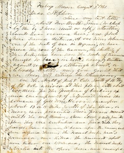 Letter [of Alfred Warner] to Stephen, August 3, 1861 av Alfred Warner