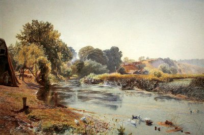A Bit of Old England Half Asleep (akvarell på papper) av Alfred William Hunt