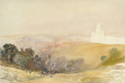 Durham från Red Hills, 1866-1880 av Alfred William Hunt
