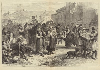 O le Taua, Fafine o loʻo aveina fitafita Manuʻa i le Falemaʻi i Ivanitza swed av Alfred William Hunt