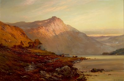 Dhu Loch nära Balmoral (olja på duk) av Alfred de Breanski