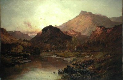 Valley of Ben Nevis (olja på duk) av Alfred de Breanski