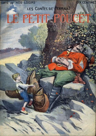 Le Peucet: Saga av Charles Perrault (1628-1703). Illustration av Vaccari och Carrey i "" Les beaux tales"" samlingen "" Nos loisirs""" omkring 1910. Privat samling. av Alfredo and Carrey Vaccari