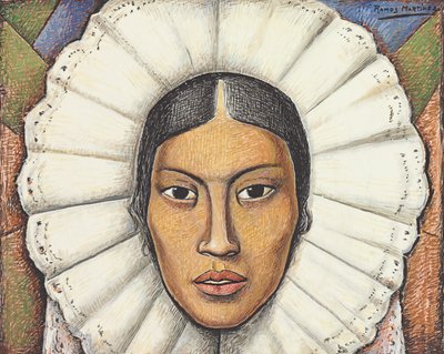 Tehuana, ca 1930 (gouache och krita på papper) av Alfredo Ramos Martinez