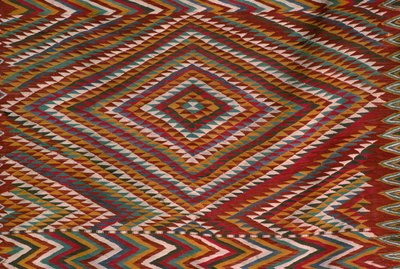 Matta från Mzab-dalen, detalj (ull) av Algerian School