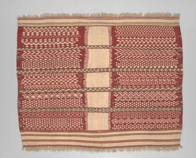 Kvinnans ceremoniella hölje eller cape (axallal), sent 1800-tal (ull) av Algerian School