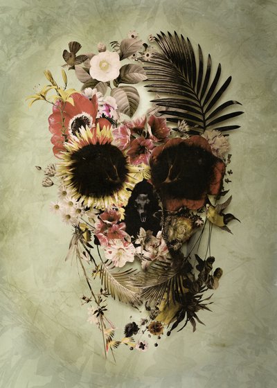 Vintage Floral Skull av Ali Gulec