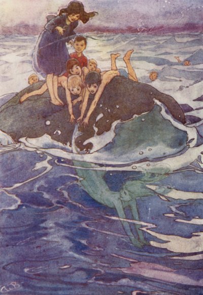 Hon gled ur hans grepp (färg litho) av Alice Bolingbroke (after) Woodward