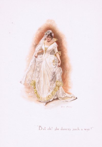 Men åh, hon dansar så!, från Some Old Love Songs publicerade av Hildesheimer & Faulkner, 1892 av Alice Havers