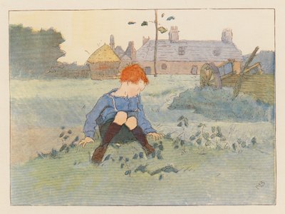 Att vara stygg (färglitografi) av Alice Maud Beddington