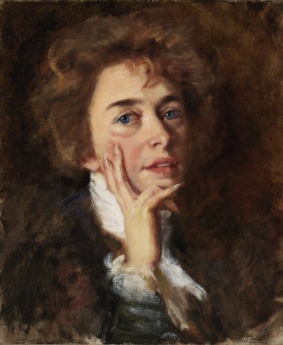 Självporträtt med Jabot, 1896. av Alice Pike Barney