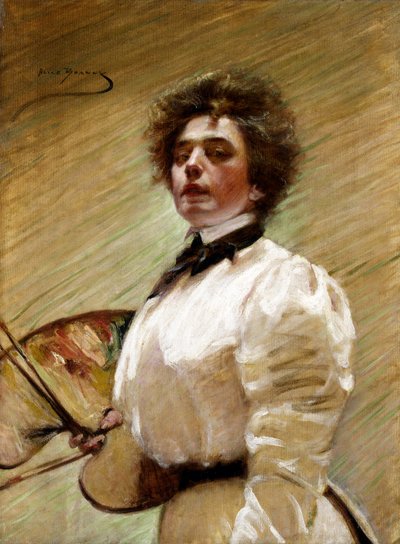 Självporträtt med palett, ca. 1906. av Alice Pike Barney