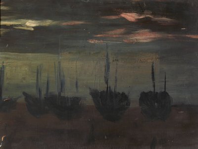 Ships in Moonlight, n.d. av Alice Pike Barney