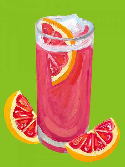 Cocktail med rosa grapefrukt av Alice Straker