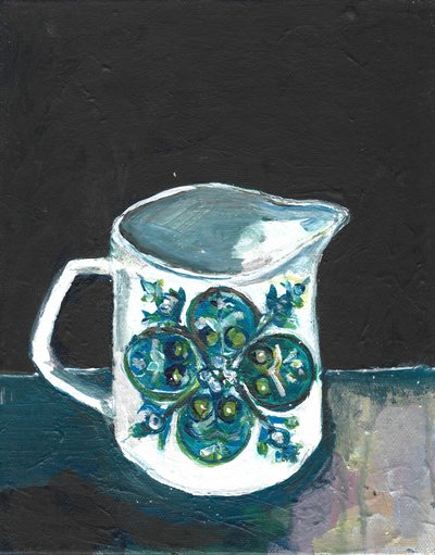 Blomsterkanna – stilleben av Alice White