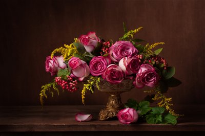 Stämningsfulla rosa rosor av Alina Lankina