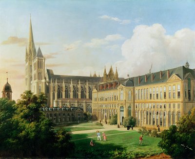 Abbey Church of Saint-Denis och School of the Legion of Honor 1840 av Aline Clement