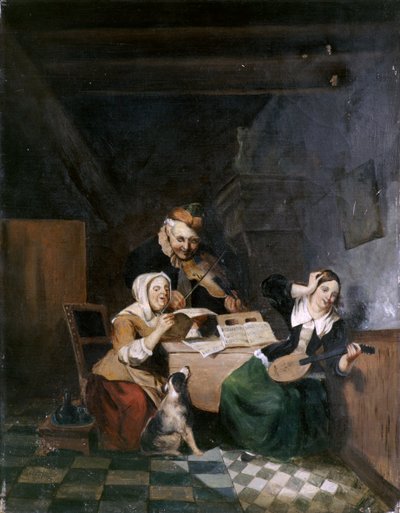 A Music Party (olja på duk) av Aline Thellusson