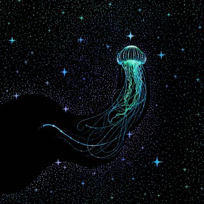 Lysande kosmiska maneter av Alirıza ÇAKIR