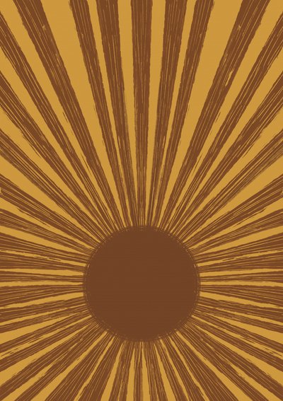 Retro Golden Sunburst av Aliya Putrus