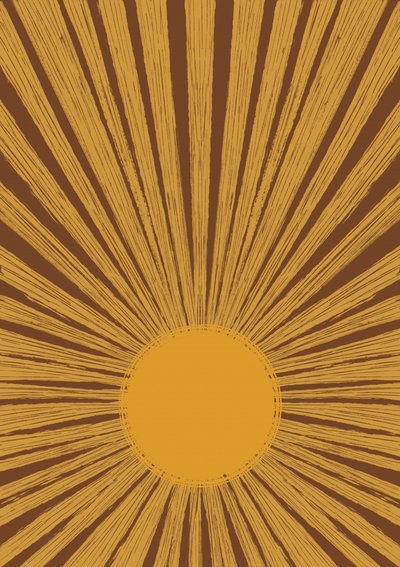 Varm retro-sunburst av Aliya Putrus