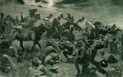 "Brilliant Defense by New Zealanders at Holspruit, February 25, 1902", 1902. av Allan Stewart