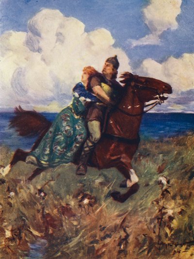 Slaget om fåglarna (färglitografi) av Allan Stewart