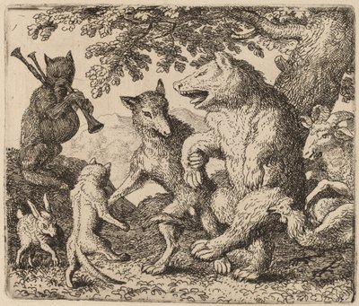 Alla gläds åt björnen och vargen, förmodligen ca. 16451656. av Allart van Everdingen
