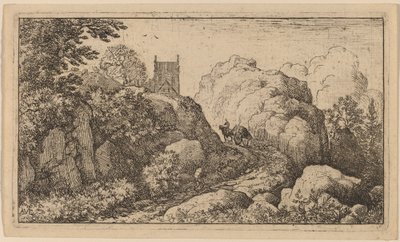 Vagn i ett smalt pass, förmodligen ca. 16451656. av Allart van Everdingen