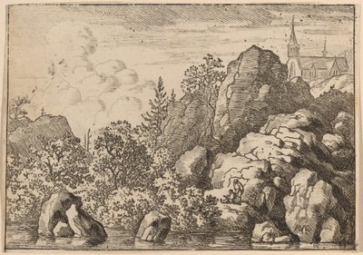 Church on a Hill, förmodligen ca. 16451656. av Allart van Everdingen