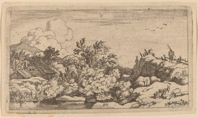 Getflock på en kulle, troligen ca. 16451656. av Allart van Everdingen