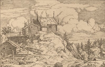 Hamlet on a Hill, förmodligen ca. 16451656. av Allart van Everdingen