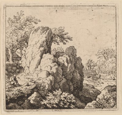 Stor sten, troligen ca. 16451656. av Allart van Everdingen