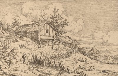 Man nära ingången till en ruinös häck, troligen ca. 16451656. av Allart van Everdingen