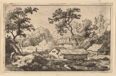 Kvarn nedanför ett vattenfall, troligen ca. 16451656. av Allart van Everdingen