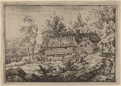 Pilgrim med en hund av Allart van Everdingen