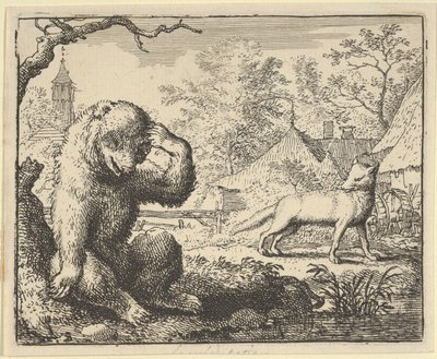 Renard gör narr av björnen, 1650-75. av Allart van Everdingen