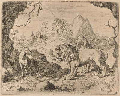 Reynard lovar att avslöja den dolda skatten, förmodligen ca. 16451656. av Allart van Everdingen