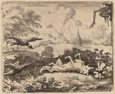 Reynard och kråkorna, förmodligen ca. 16451656. av Allart van Everdingen