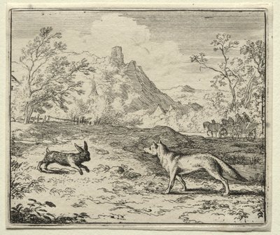 Reynard räven: Reynard och kaninen. av Allart van Everdingen