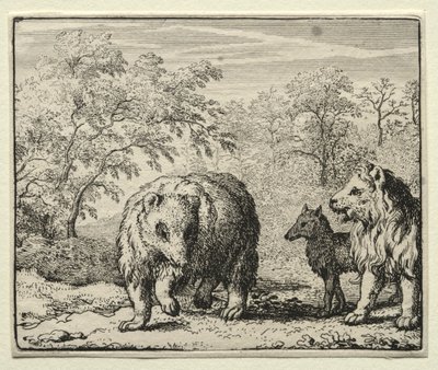 Reynard the Fox: The Freeing of the Wolf and the Bear. av Allart van Everdingen