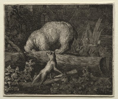 Reynard the Fox: Att fånga björnen av Allart van Everdingen