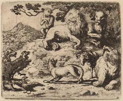 Reynards fiender är bestörta, förmodligen ca. 16451656. av Allart van Everdingen